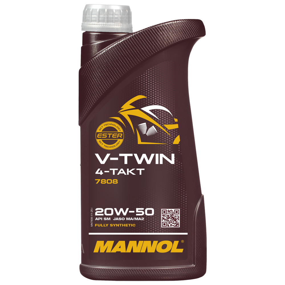 روغن موتورسیکلت مانول V-TWIN چهار زمانه 20W-50 حجم 1 لیتر
