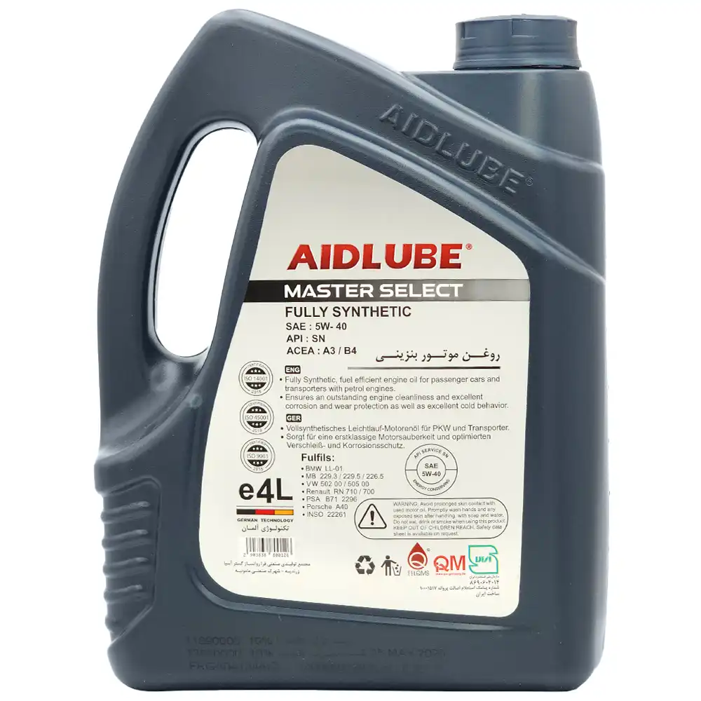 روغن موتور 5W-40 SN ایدلوب مستر سلکت 4 لیتر