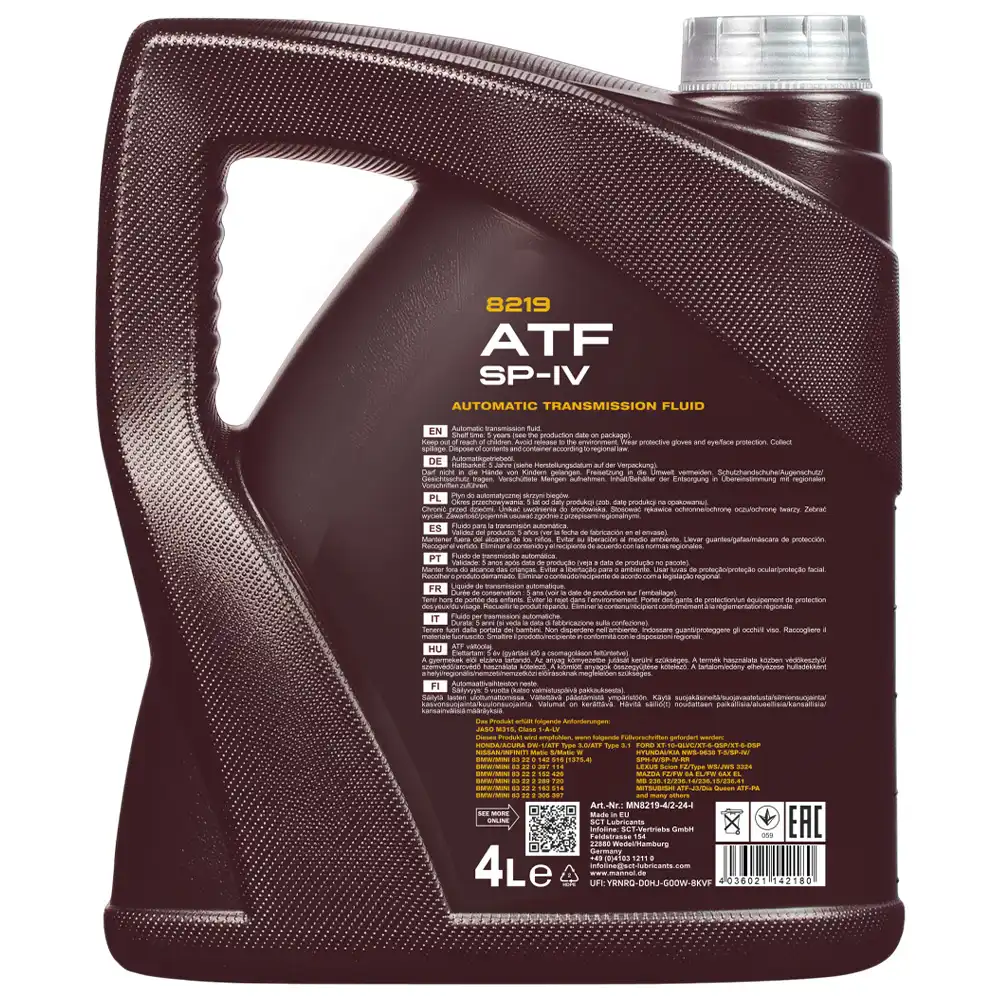 روغن گیربکس اتوماتیک مانول ATF SP-IV حجم 4 لیتر